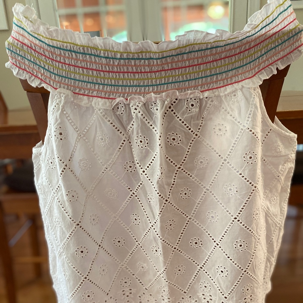 Rock & Indigo eyelet white blouse